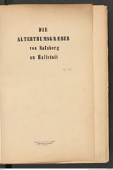 Seite 5 des Manuskripts "Die Alterthumsgræber von [sic] Salzberg zu Hallstatt", Signatur 9.293